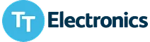 Logo of TT Electronics featuring a blue circle with "TT" inside and "Electronics" in black text to the right.